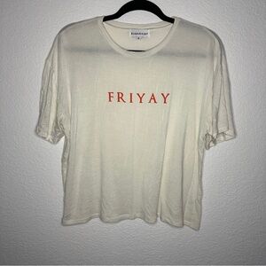 Sugarhigh FRIYAY Graphic Crop Top Sz XL